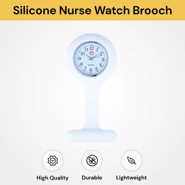 Silicone Nurse Watch Brooch Tunic Fob Nursing Nurses Pendant Pocket Watch 3