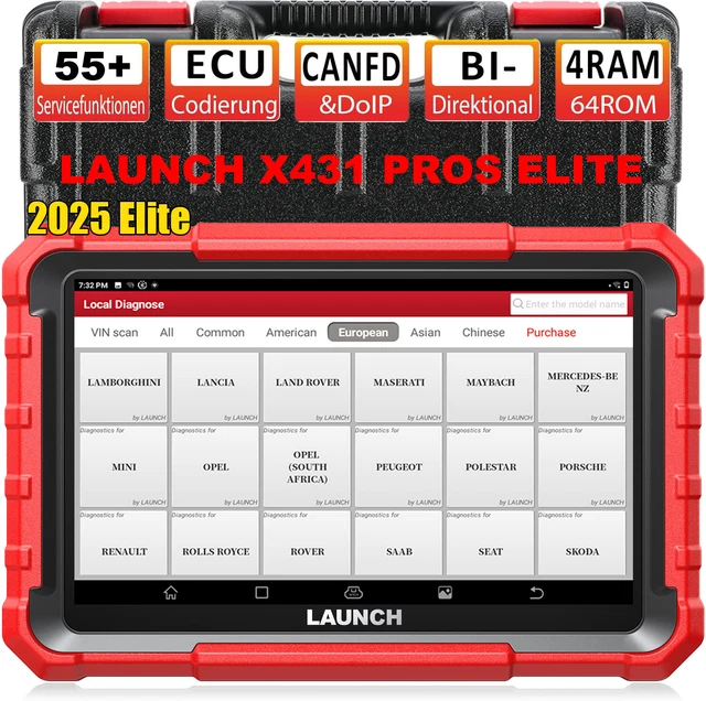 2025 LAUNCH X431 Pro Elite V+ PRO 5 OBD2 Diagnosegerät ALLE SYSTEM ECU ...