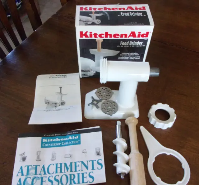 Vintage Preowned KitchenAid  Food Grinder Stand Mixer Attachment Clean w/Box