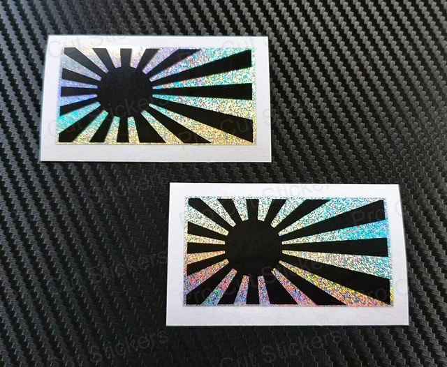 Autocollant Soleil Levant Drapeau Japonais JDM - 50mm, Vinyle Haute Qualité, Neuf