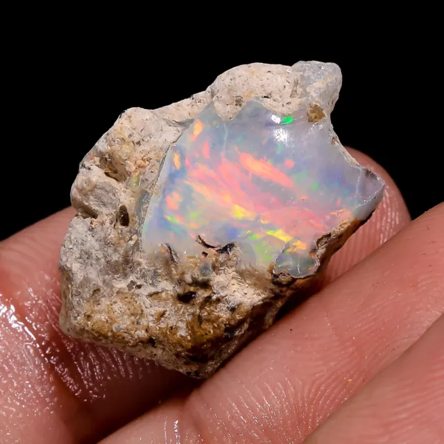 opal rough, fire {opal rough}, Ethiopian natural raw gemstone 12 Ct. 23x15mm