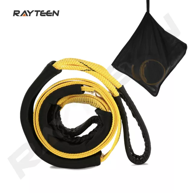 RAYTEEN 6T 4x4 2.5m x 75mm Nylon Recovery Equallser Strap & Mesh Drying Bag