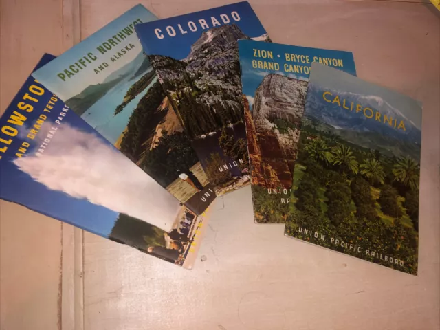 1950s Union Pacific Railroad National Parks Brochures (5 Total)