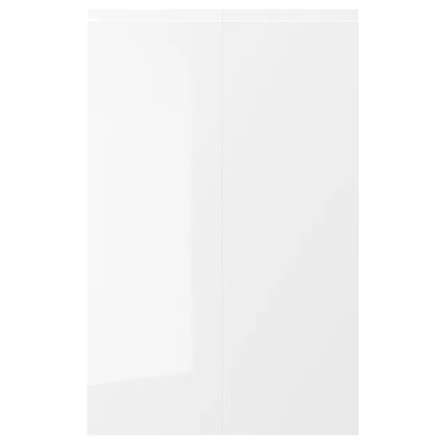 IKEA VOXTORP 2-p door f corner base cabinet set right-hand/high-gloss white