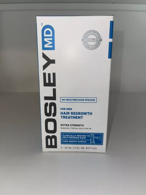 Bosley MD Extra Strength Minoxidil 5% Topical For MEN  Two Months Supply SPRAYER