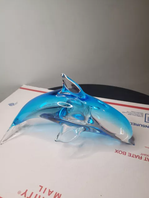 Fifth Avenue Crystal Dolphin Glass Art 10'