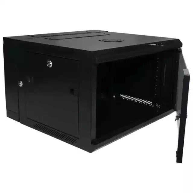 6RU 550mm Deep Wall Mount Cabinet + Swing Frame 2