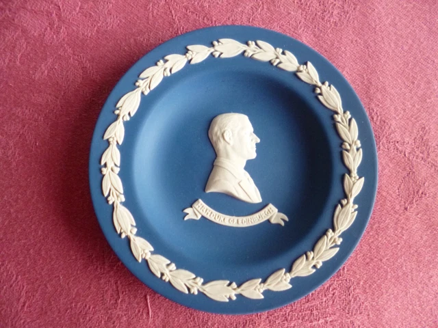 Wedgwood Jasper Ware Pin Dish HRH Duke of Edinburgh. Portland Blue.