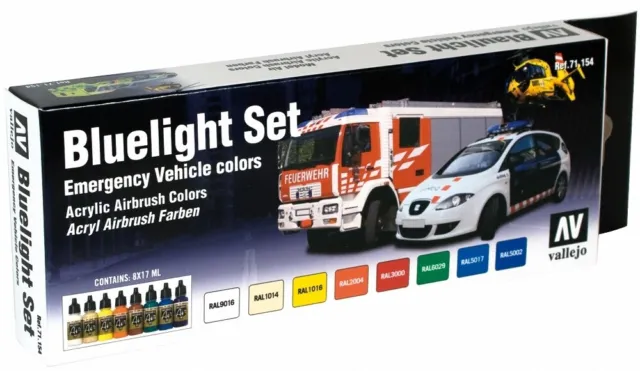 (VAL71154) - AV Vallejo Model Air Set - Bluelight Set (x8)