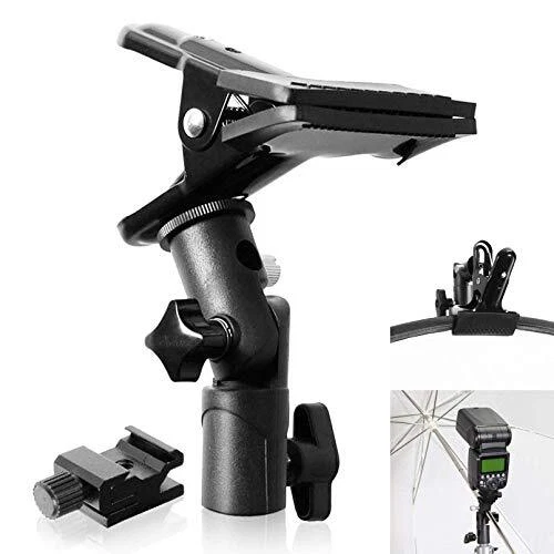 Photography Reflector Clamp Holder Speedlite Hot Shoe Bracket with One Pack