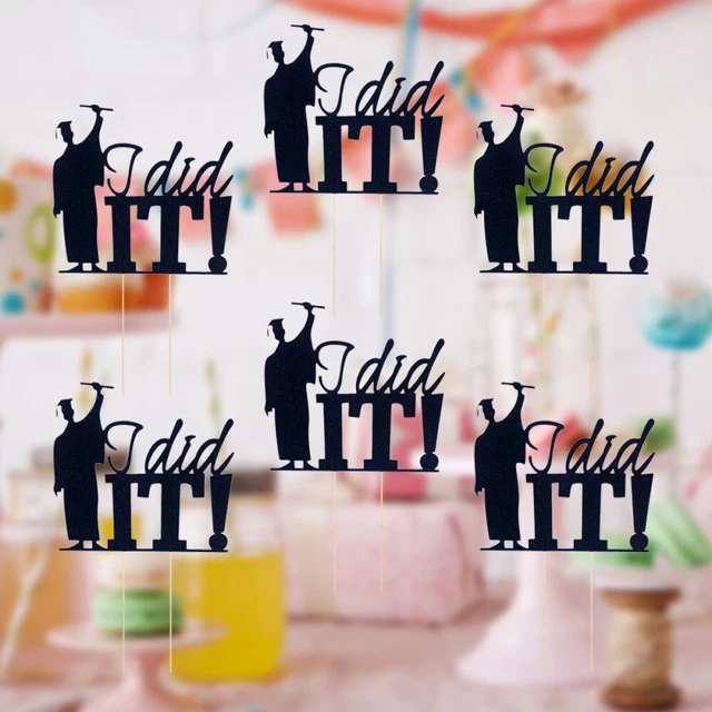 6 pz topper per cupcake graduazione scelte per torta