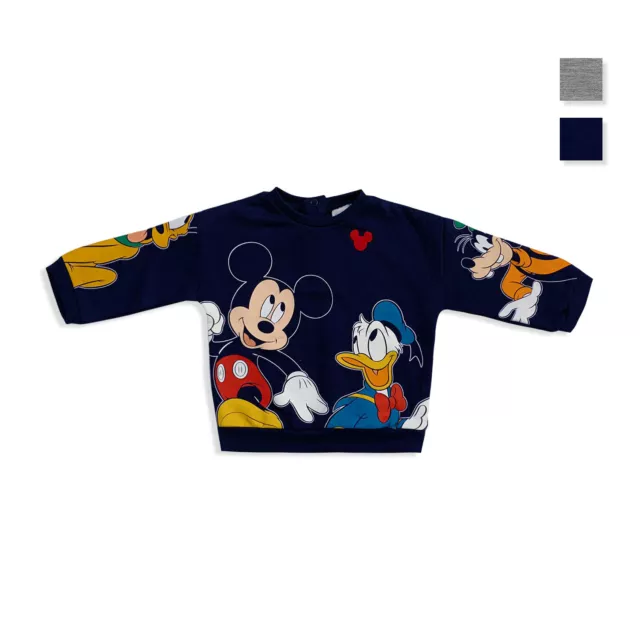 Felpa neonato Disney Mickey Mouse friends in cotone bimbo maniche lunghe 5530