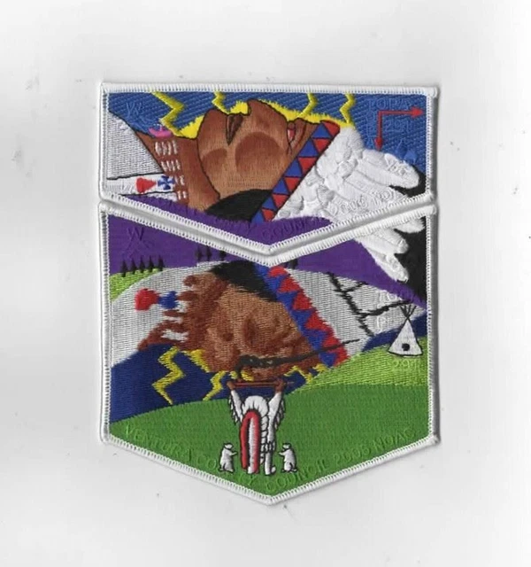 Topa Topa Lodge 291 '96 NOAC Flap Set WHT Bdr. Ventura County Council [MK-5856]