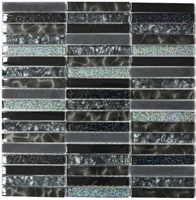 Mosaïque Cristal Translucide EP Argent – 10 Plaques Pour Cuisine Ou Salle De Bain