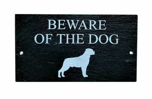 Beware Of The Dog House Door Slate Gate Wall Plaque Sign Any Dog Breed