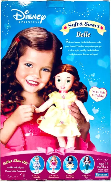 Playmates 2006 Disney Princess Soft & Sweet Belle 12" Vinyl & Plush Doll NIB 2