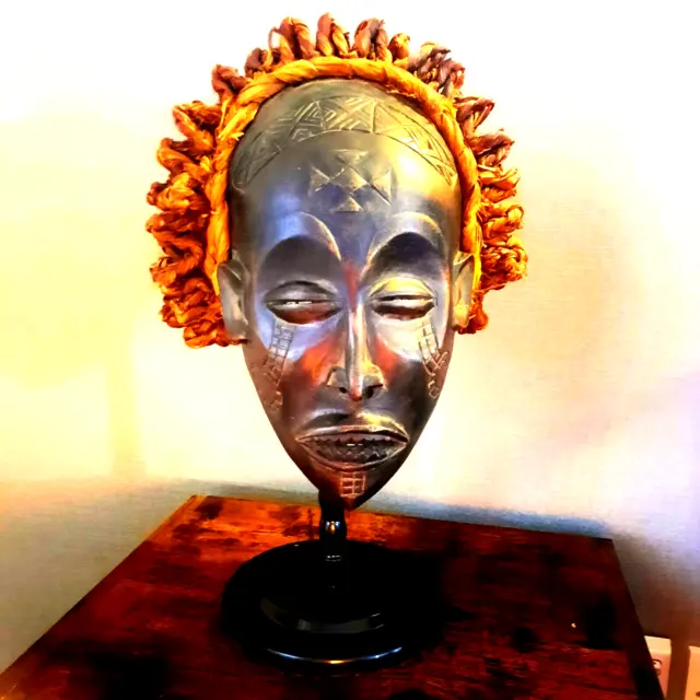Stunning Original African Tribal Chokwe Mask Pwo mask. early 20th century.