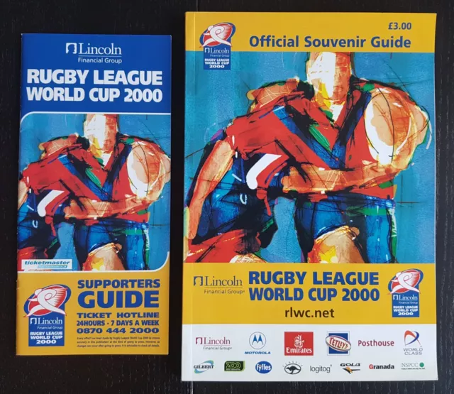 Rugby League World Cup Official Souvenir Guide 2000 & Supporters Guide 2000 VGC