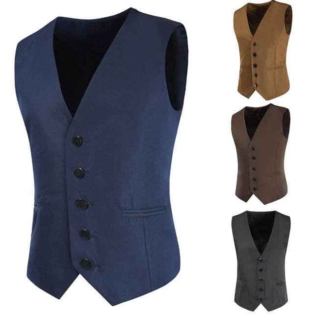 Gilet da Uomo Top Canotta Campeggio Gilet Casual Misto Cotone Fit Formale