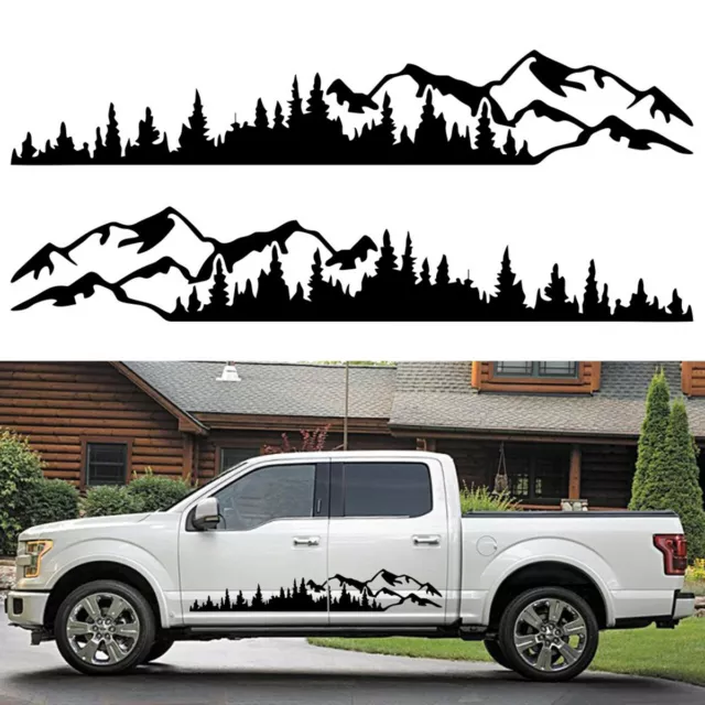 For Car Truck SUV RV Trailer Body Side Decal Tree Mountain Forest Vinyl Sticker