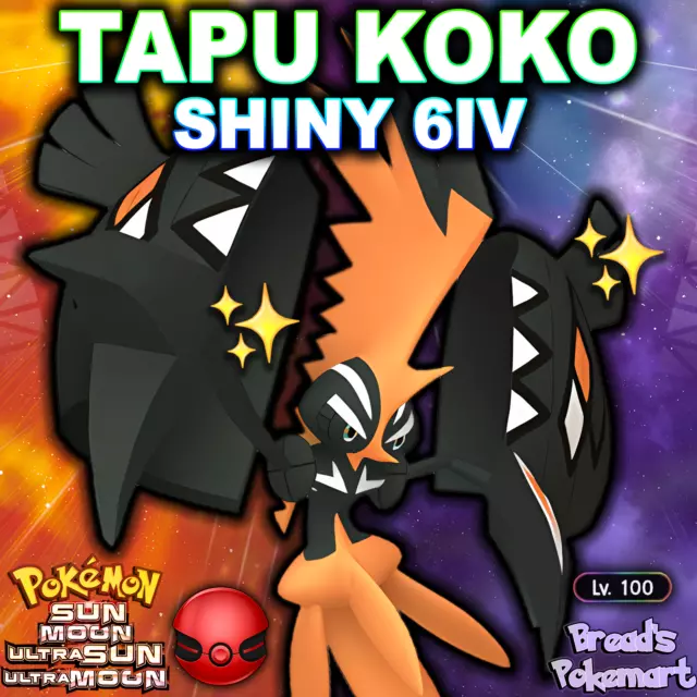 ✨ Shiny Tapu Koko ✨ Legendary Pokemon Sword and Shield Perfect IV Pokémon