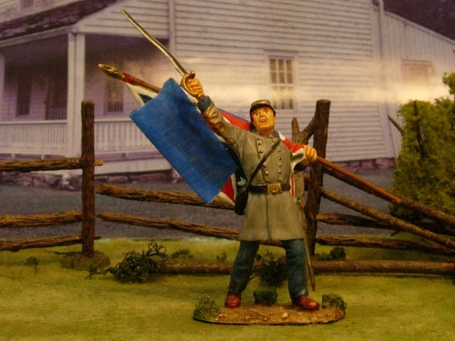 ACW Civil war Britains rare Reb 53rd Virg Flagbearer Officer fit Britains K/C ACW Civil war Britains rare Reb 53rd Virg Flagbearer Officer fit Britains K/C