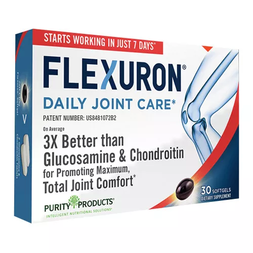 Flexuron Joint Formula by Purity Products 30gels Astaxanthin/Hyaluronic/Krill