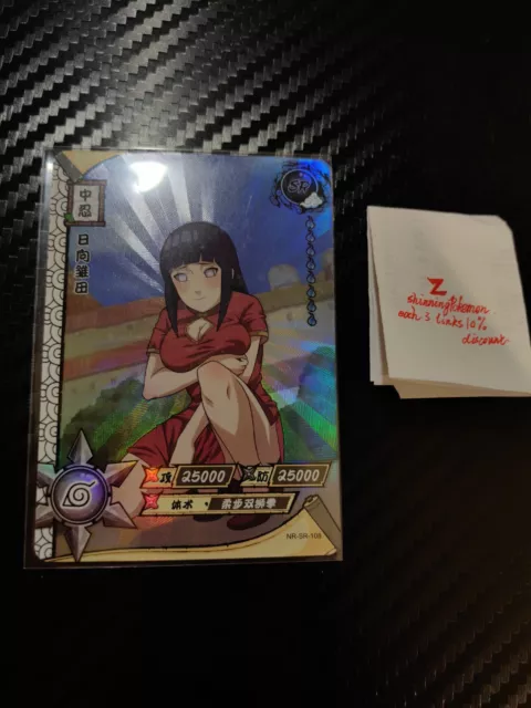 10 Naruto Boruto Rainbow SLR Hyuuka Hinata Himawari CCG TCG Rare + EXTRA  Cards