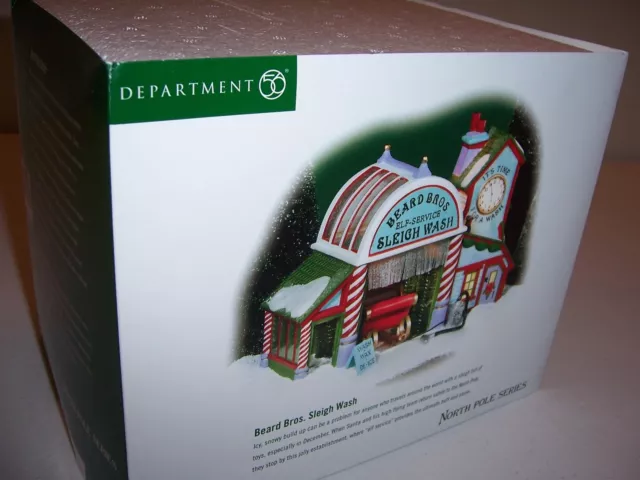 Dept 56 "Beard Bros. Sleigh Wash" North Pole Village Series, NIB