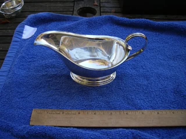 Fine S KIRK & SON Sterling GRAVY BOAT-#50-7 1/2 Inches-Plain Pattern-NO MONO