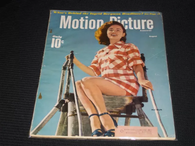 1949 August Motion Picture Magazine - Ann Blyth Front Cover - E 1466