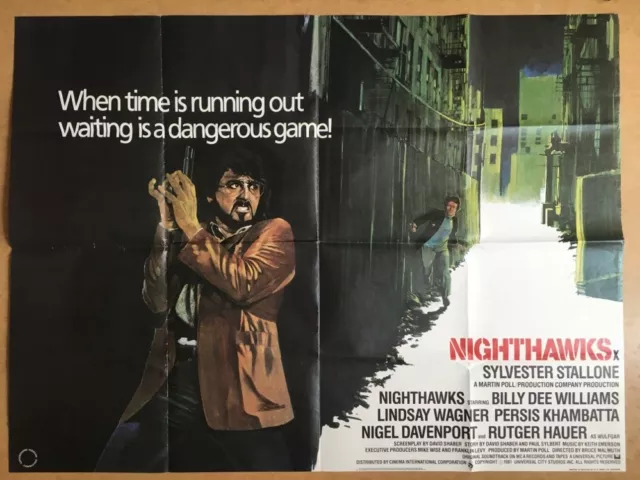 Nighthawks - Original British Quad Movie Poster Cult Cinema Film, Stallone