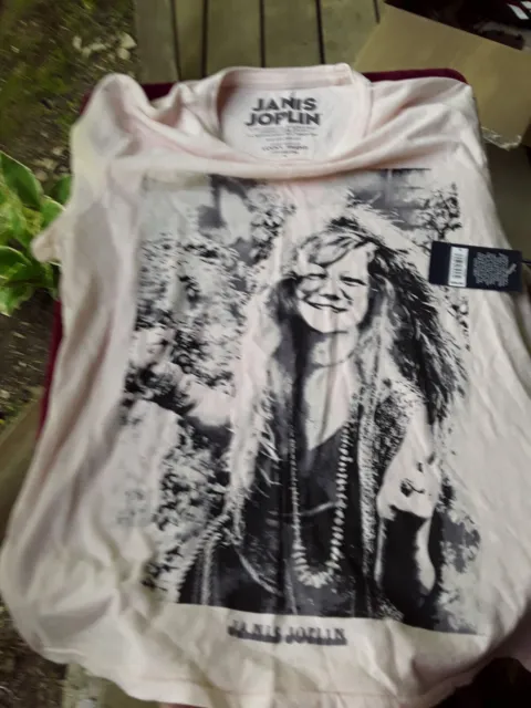 Lucky Brand Janis Joplin Shirt Womens Small Pink Short Sleeve Tee NWT
