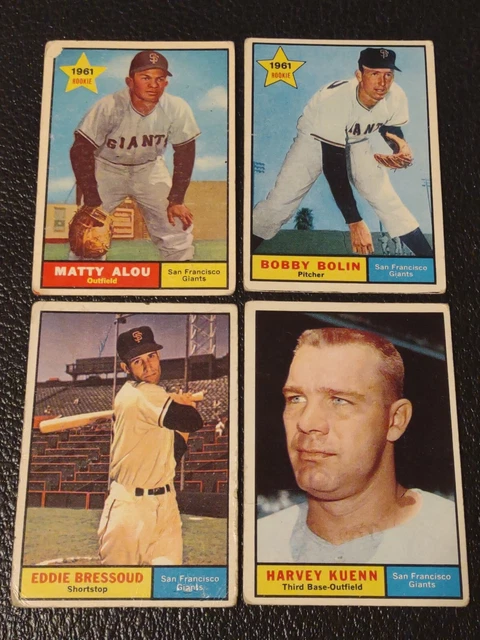4- 1961 *San Francisco* "Giants"  Topps/Used..