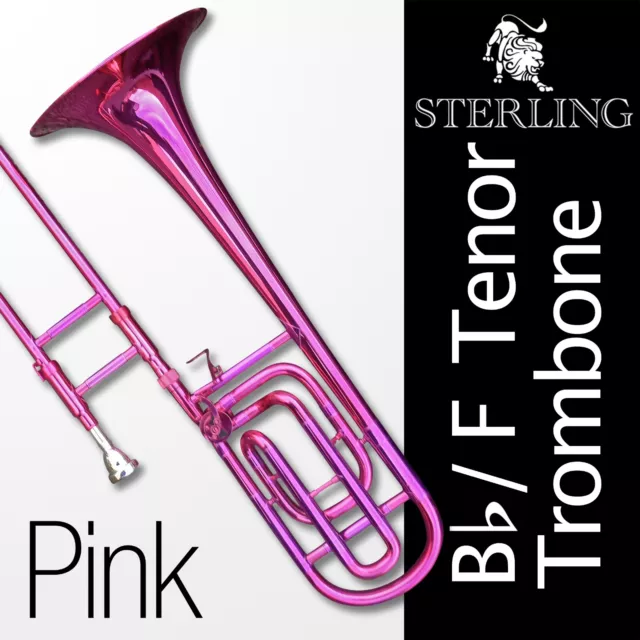 Bb/F TENOR TROMBONE • PINK •With F Trigger • High Quality • Brand New with Case•