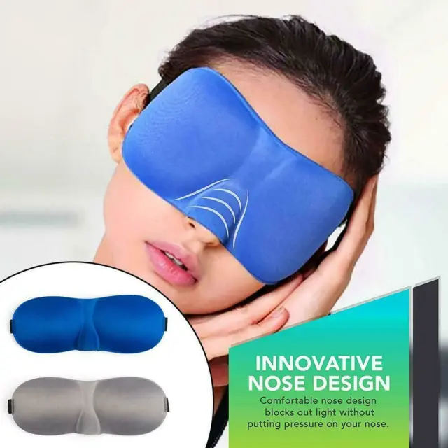 Travel 3D Eye Mask Sleep Soft Padded Shade Cover Rest Relax Sleeping J9K3
