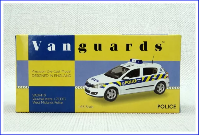 Vanguards VA09410 Vauxhall Astra 1.7CDTi West Midlands Police 1:43 Scale  Boxed