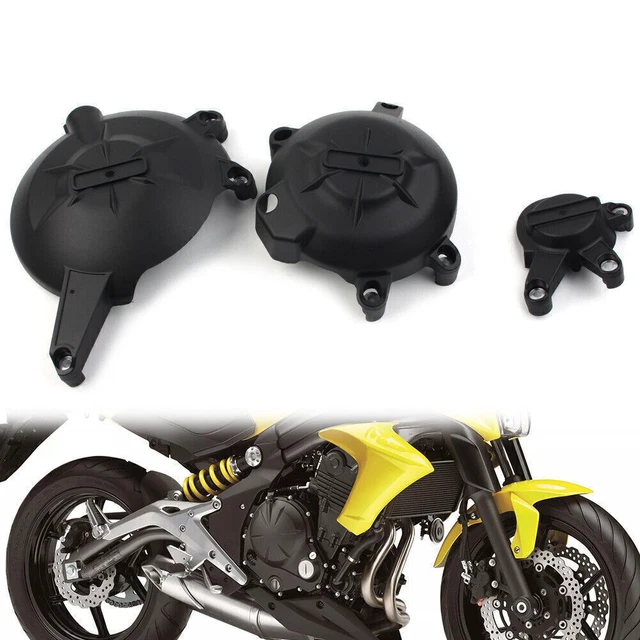 Coperchio alloggiamento motore nero opaco coperchio motore COVER per Kawasaki-ER6 2006 - 2016