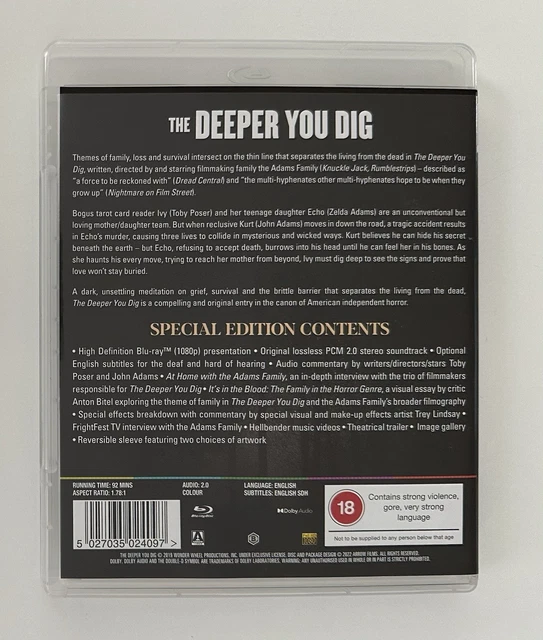 THE DEEPER YOU Dig (Blu-ray) Region B Arrow John Adams Toby Poser 2019 ...