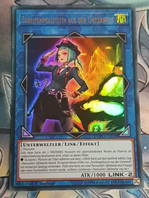 Ultra Rare - Policière à rayures des Enfers, Yugioh DUPO-DE038 1. tirage