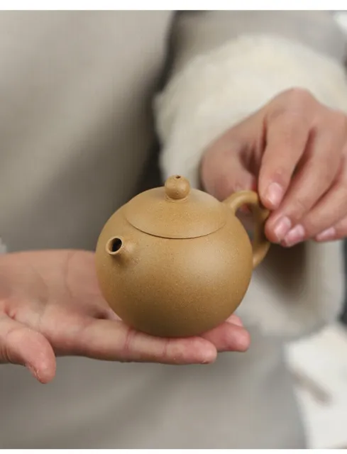 130ml Handmade Tea Pot Real Yixing Zisha Duan Clay Master Xishi Pot Chinese Pot