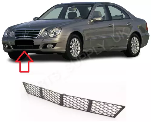 New For Mercedes E Class W211 2007-2009 Front Bumper Lower Center Grille Trim