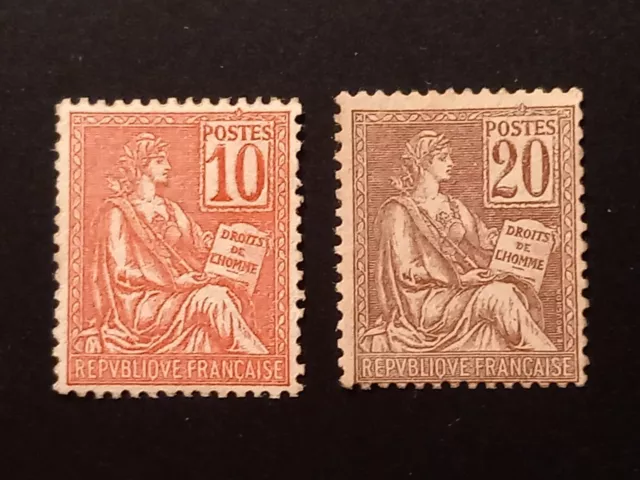 2 timbres France Mouchon yt 112/123 neuf  XX