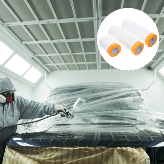 Schutz Folie Sprühen Auto-Sprühfarbe Vorabdeckpapier White PVC