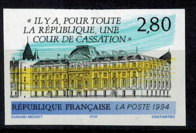 Timbre France N° 2886a non dentelés Imperf N** /MNH