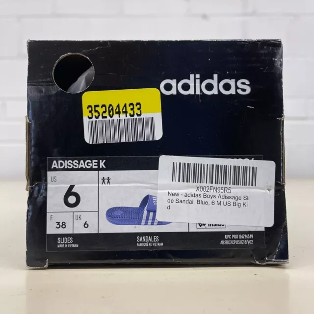 ADIDAS Adissage Slides Sandal Kids Size US 6 Blue 2