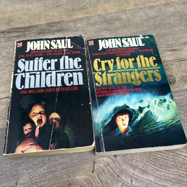 Set Of 2 Paperback John Saul Books Cry for the Strangers And Suffer The Children