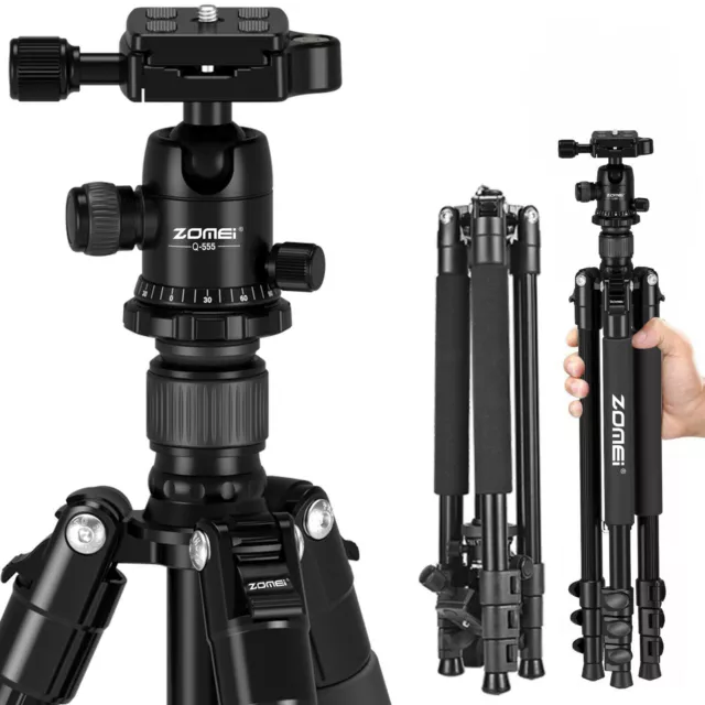 ZOMEI Q555 Professional Aluminium Tripod&Ball Head Travel for Canon Nikon Camera