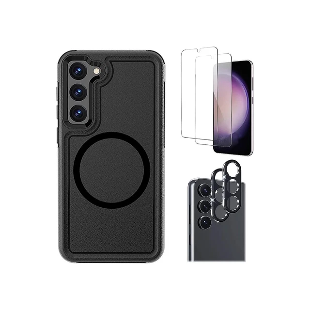SaharaCase Samsung Galaxy S23+ Bundle Armor Series Hard Shell Case with Tempered