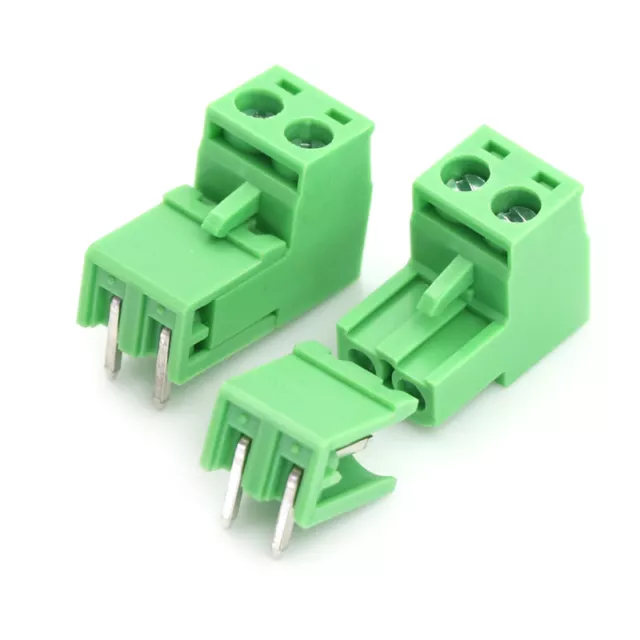 20pcs/10sets 5.08mm Pitch 2Pin Plug-in Screw PCB Terminal Block Connector y-j ZW